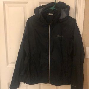 XL black Columbia windbreaker jacket